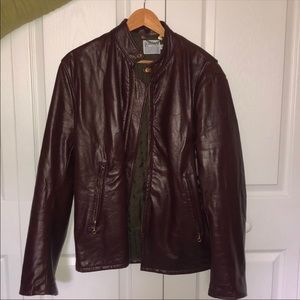 MENS vintage LEATHER motorcycle jacket